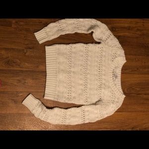 White shimmery sweater